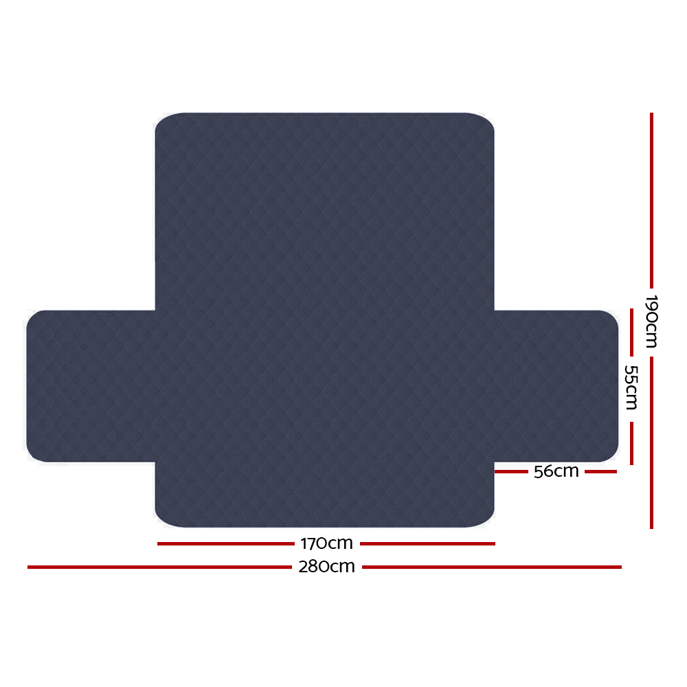 Artiss 3 Seater Quilted Sofa Cover in 2 Colours view 2