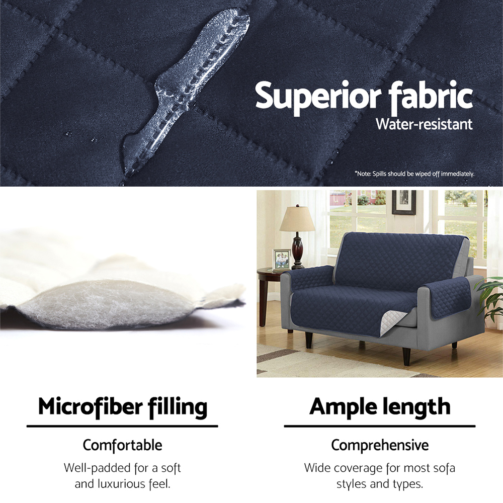 Artiss 3 Seater Quilted Sofa Cover in 2 Colours view 4