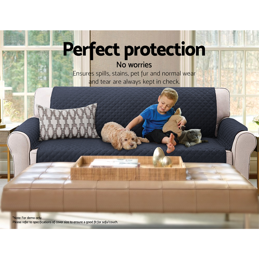 Artiss 3 Seater Quilted Sofa Cover in 2 Colours view 5