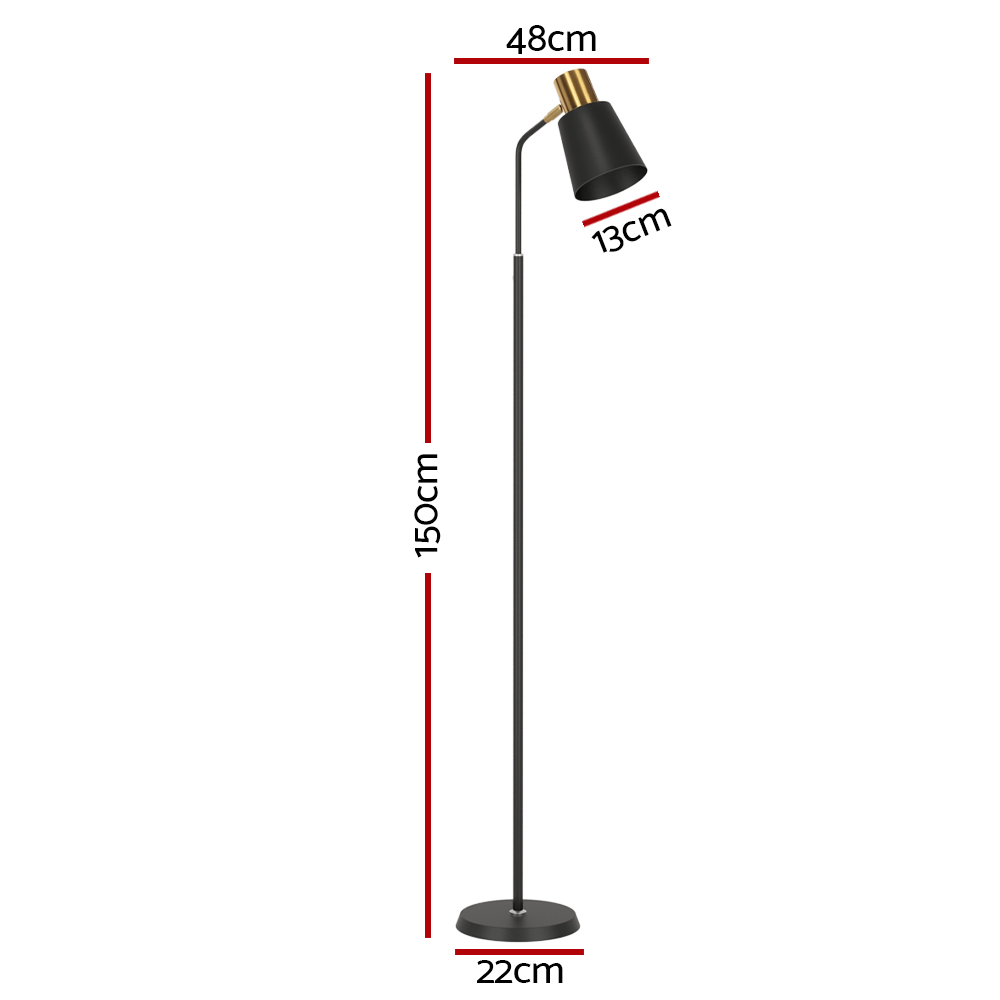 Artiss Modern Floor Lamp LED Light Stand Black view 3