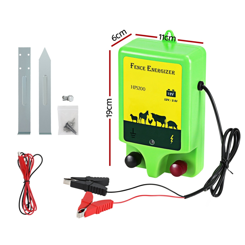 Giantz Electric Fence Energiser 18km 1.56J Battery Powered view 2