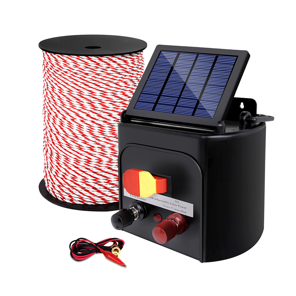 Giantz Solar Fence Energiser with 500m Poly Rope Kit view 3