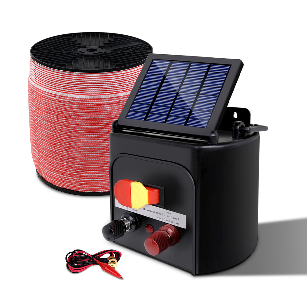 Giantz Solar Fence Energiser with 1200m Poly Tape Kit view 3