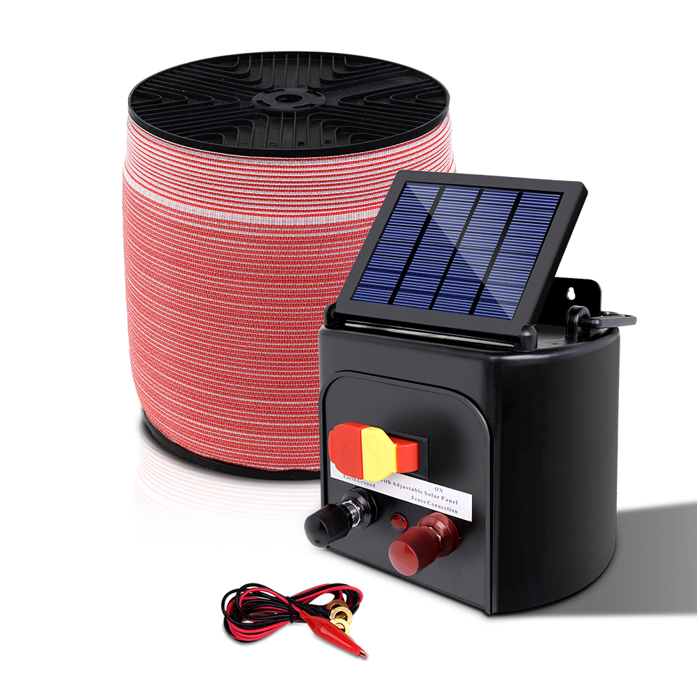 Giantz Solar Fence Energiser with 2000m Poly Tape Kit view 3