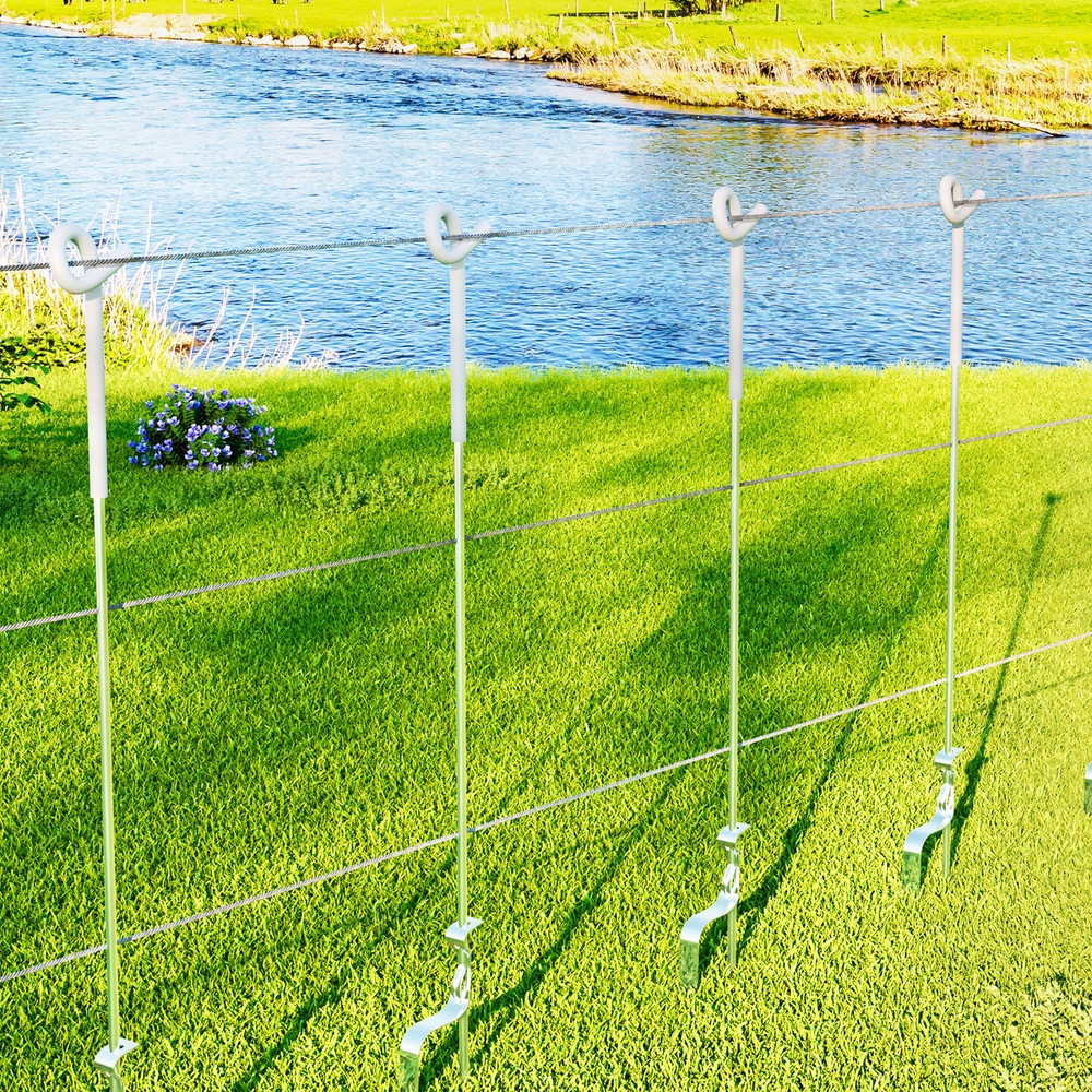 Giantz Electric Fence Pigtail Posts Steel 20 Pack