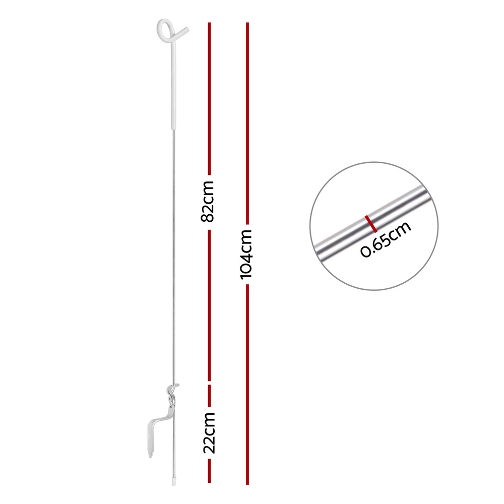 Giantz Electric Fence Pigtail Posts Steel 20 Pack view 2