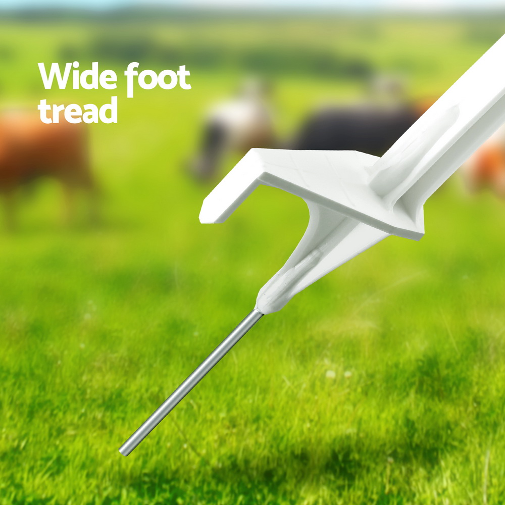 Giantz Electric Fence Posts Poly 20 Pack, White view 4