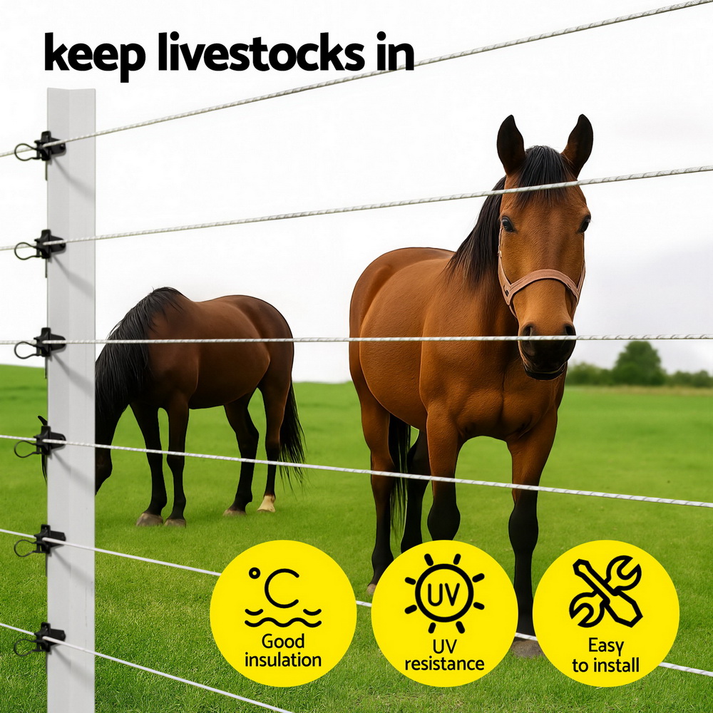 Giantz Electric Fence Pinlock Insulators 200 Pack view 4