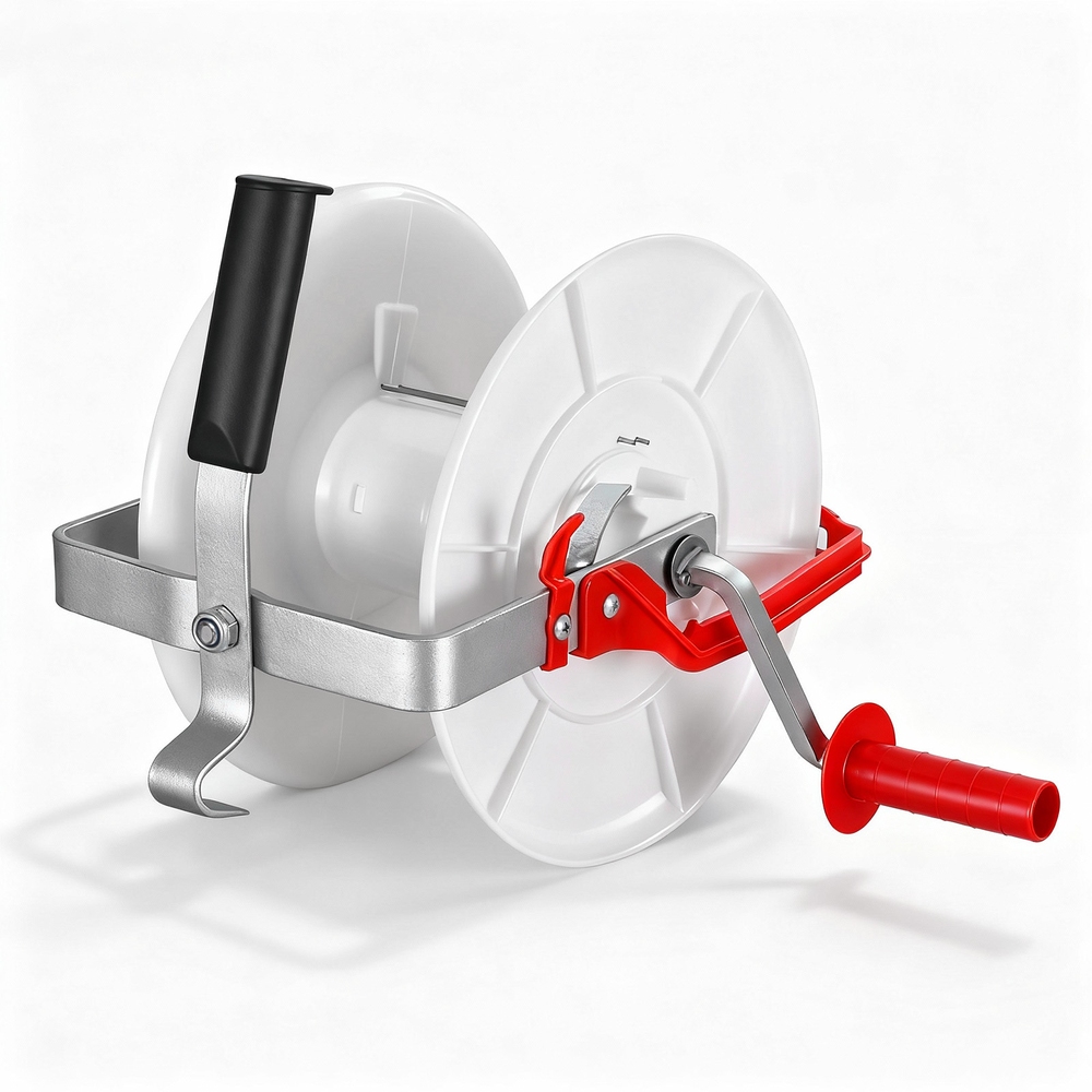 Giantz Geared Electric Fence Reel Portable, White