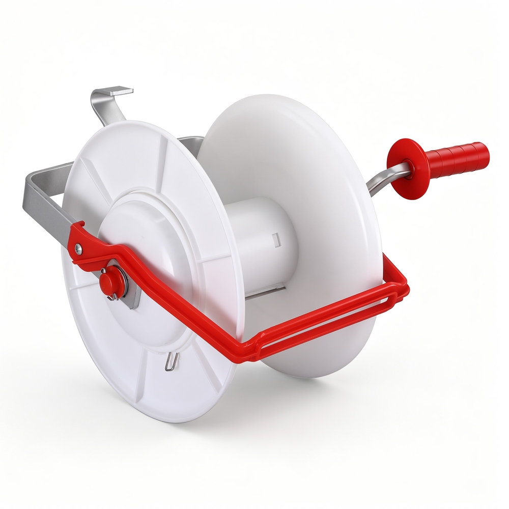Giantz Geared Electric Fence Reel Portable, White view 3