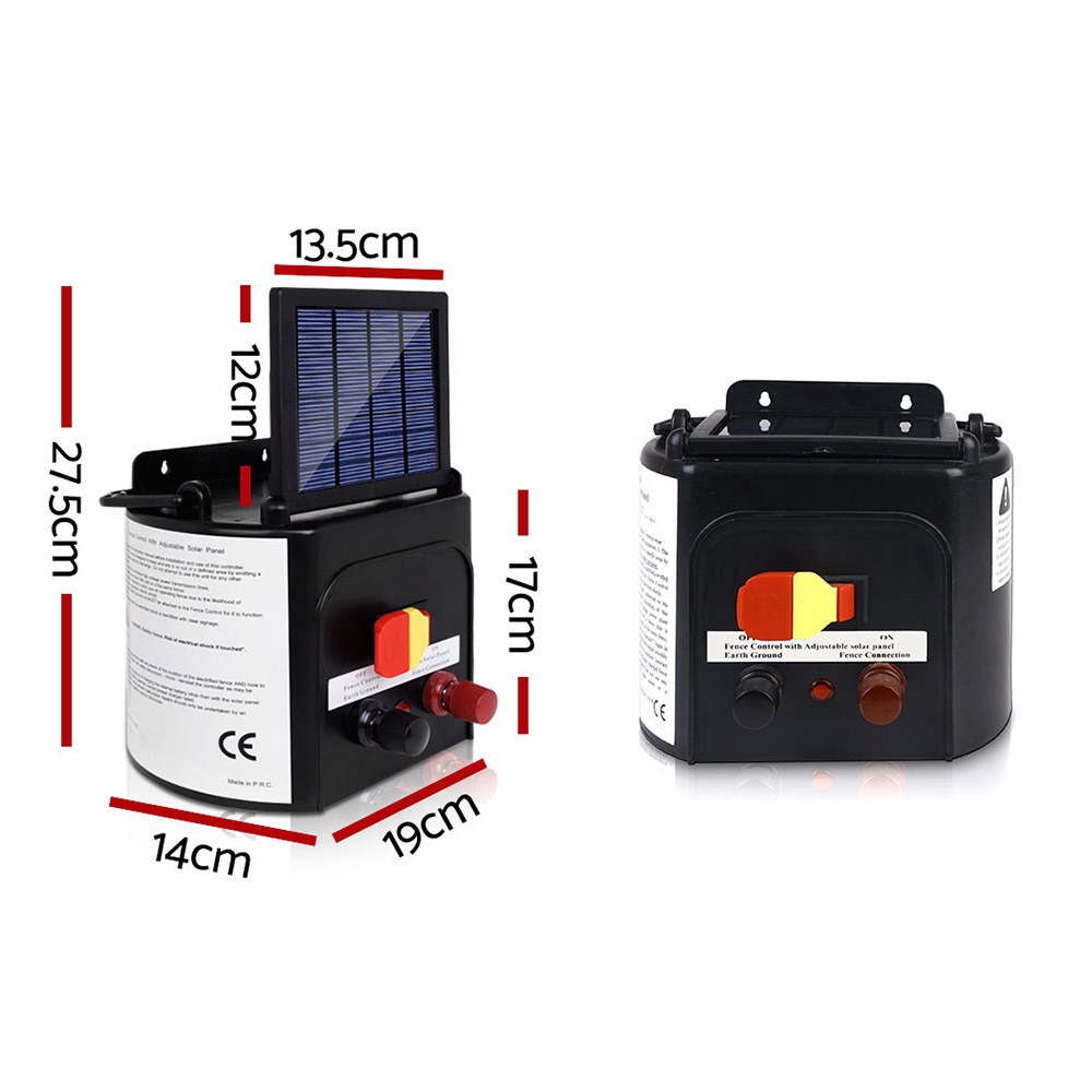 Giantz Solar Fence Energiser Charger, 3km to 8km view 2
