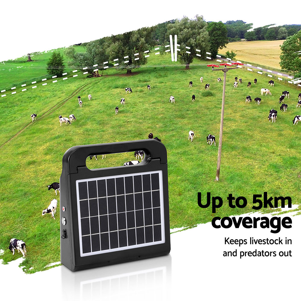 Giantz Solar Electric Fence Energiser, 5km or 10km view 5