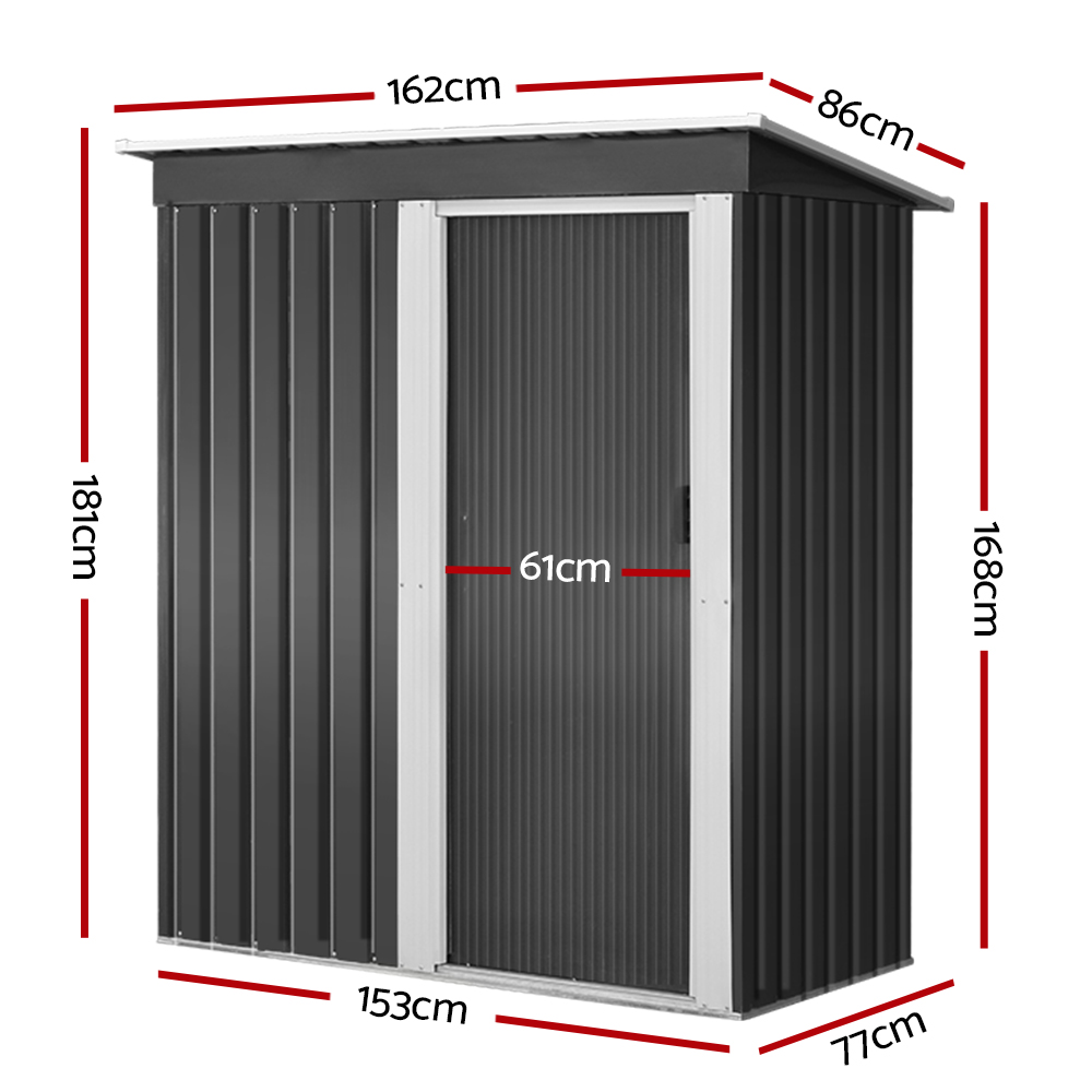 Giantz Garden Shed 1.62x0.86m Compact Tool Storage view 2