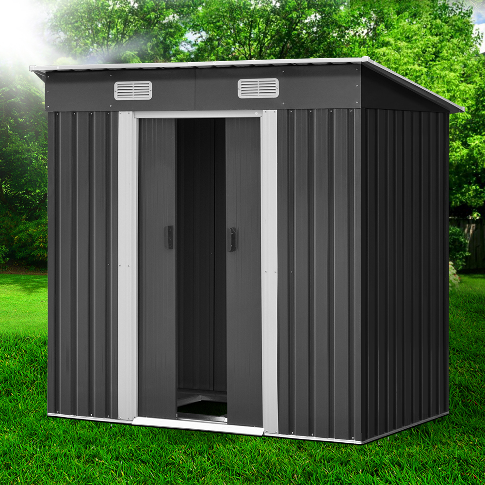 Giantz Garden Shed 1.94x1.21m Steel Tool Shed with Metal Base
