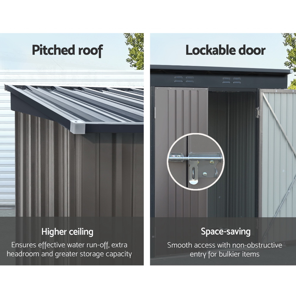 Giantz Garden Shed 1.95x1.31m Steel with Double Doors view 5