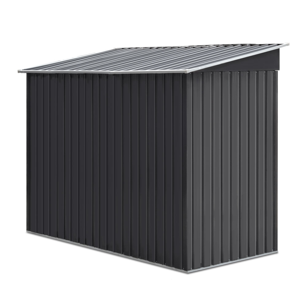 Giantz Metal Garden Shed 2.38x1.31m with Base and Sliding Doors view 4