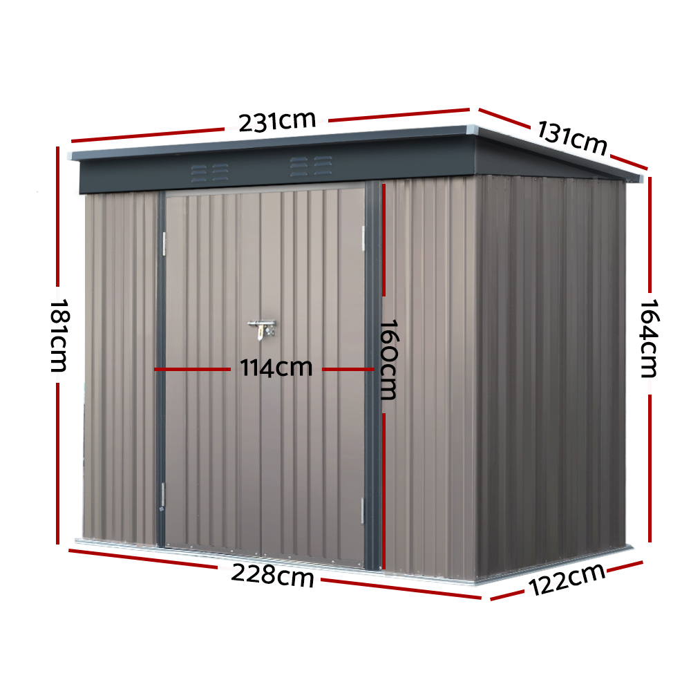 Giantz Garden Shed 2.31x1.31m with Double Doors view 2