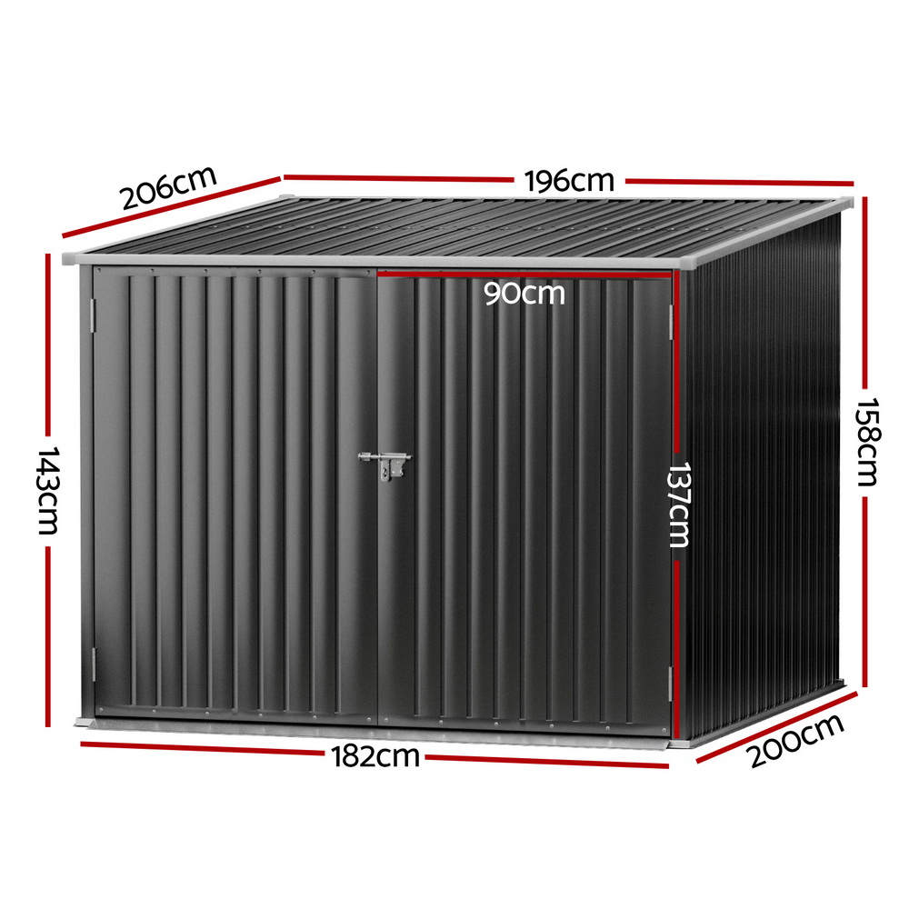 Giantz Garden Shed 2.06x1.96m Tool Workshop Storage view 2