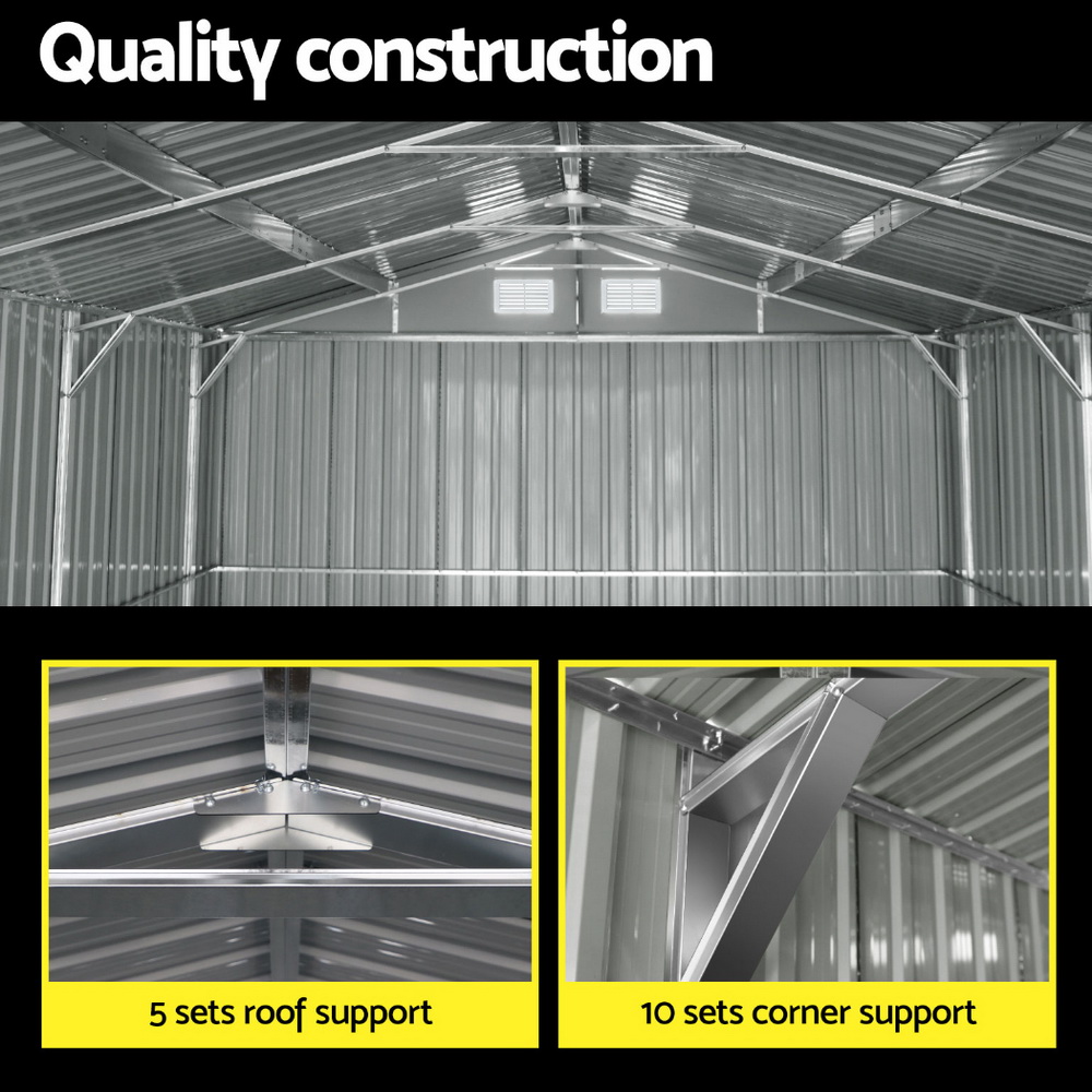 Giantz Garden Shed 5.38x3m Large Outdoor Workshop view 5