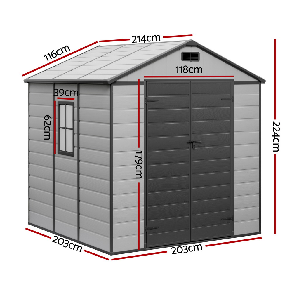 Giantz Garden Shed 2.15x2.14m Outdoor Tool Workshop view 2