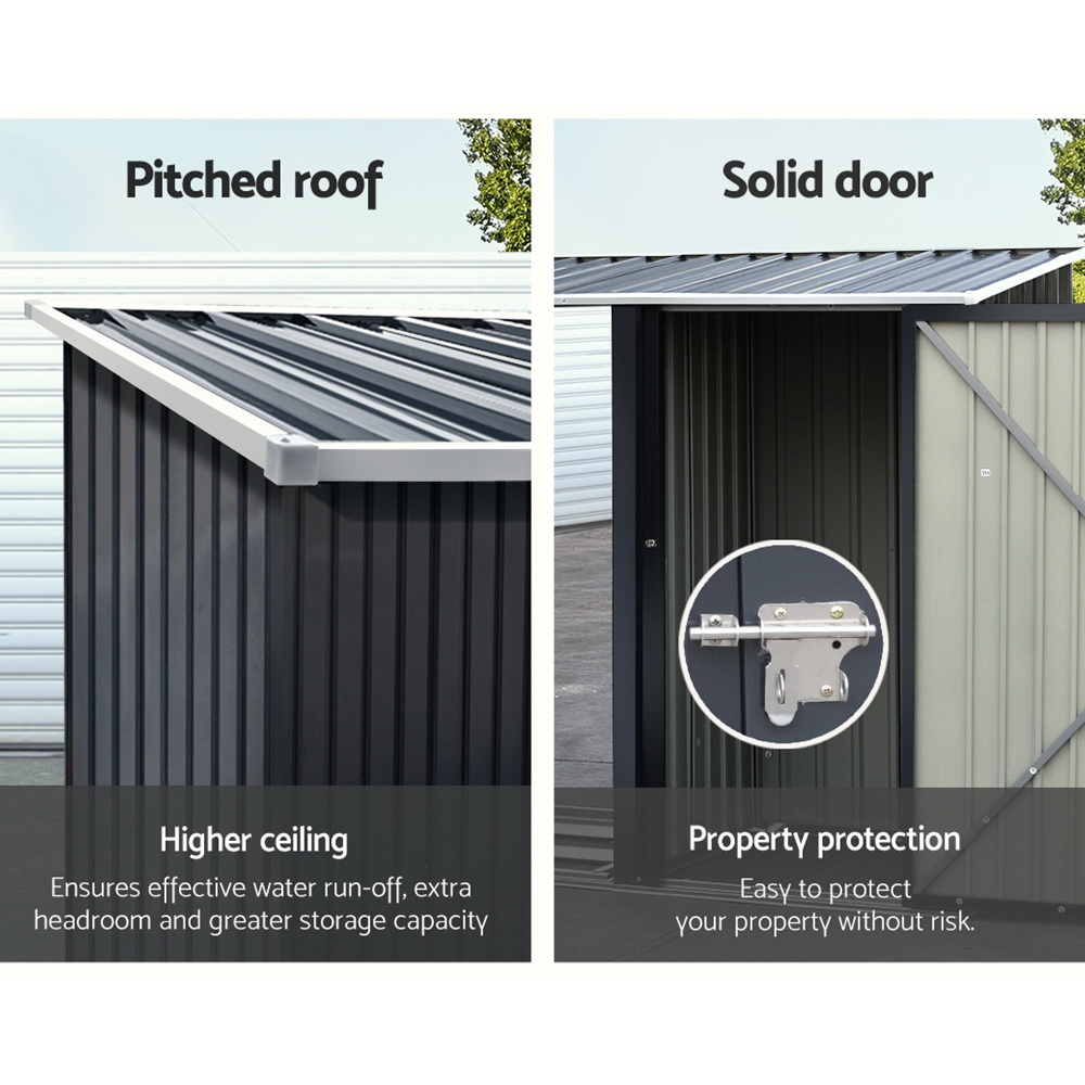 Giantz Garden Shed 2.49x1.04m Steel 2 in 1 Storage view 5