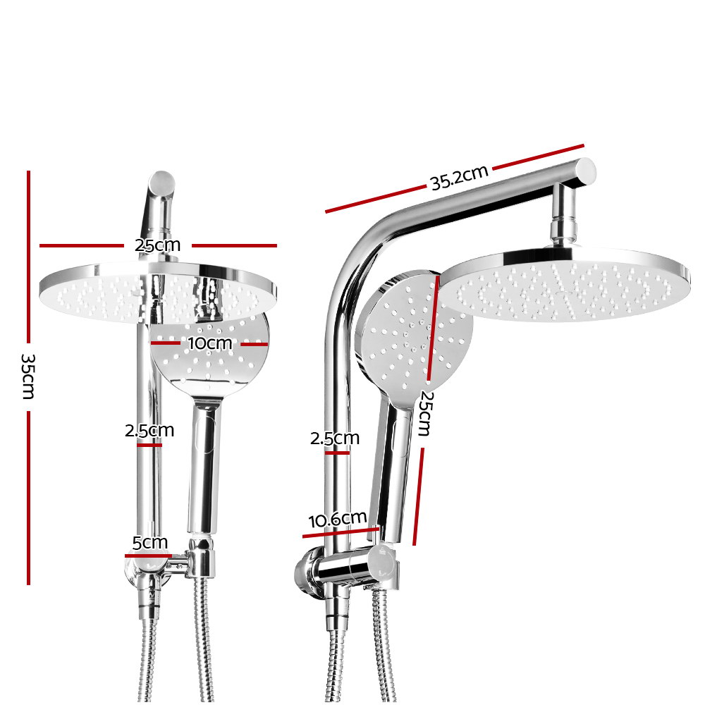 Cefito 9'' Rain Shower Head Set Handheld, Chrome or Black view 2
