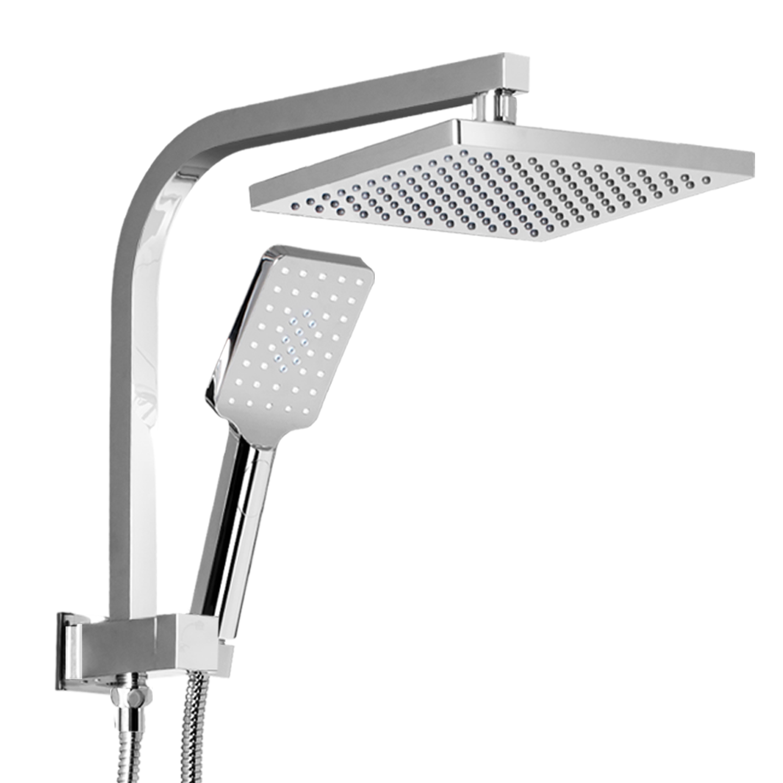 Cefito 8'' Rain Shower Head Set Handheld, Chrome or Black