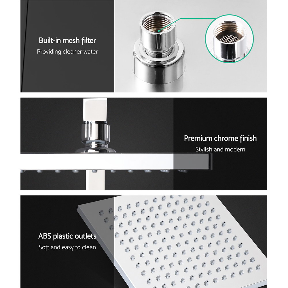 Cefito 8'' Rain Shower Head Set Handheld, Chrome or Black view 4