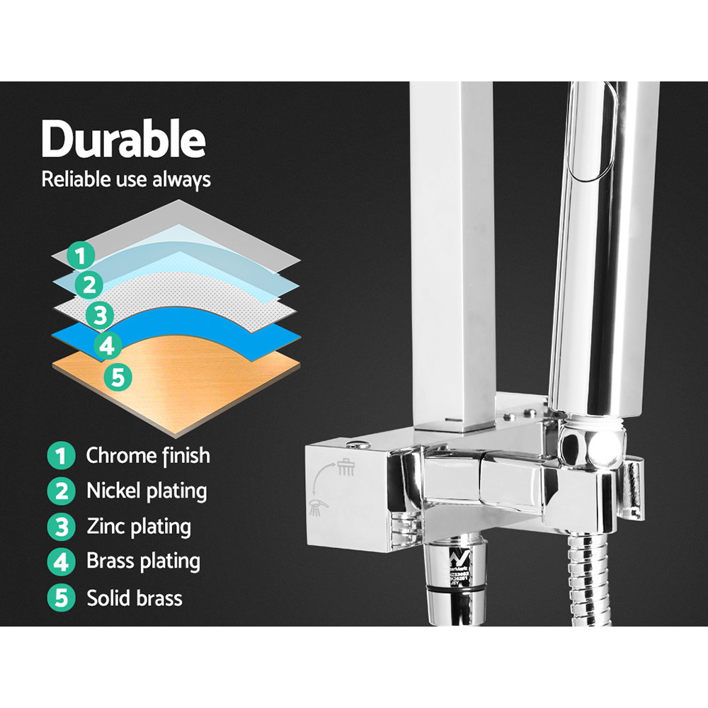 Cefito 8'' Rain Shower Head Set Handheld, Chrome or Black view 5