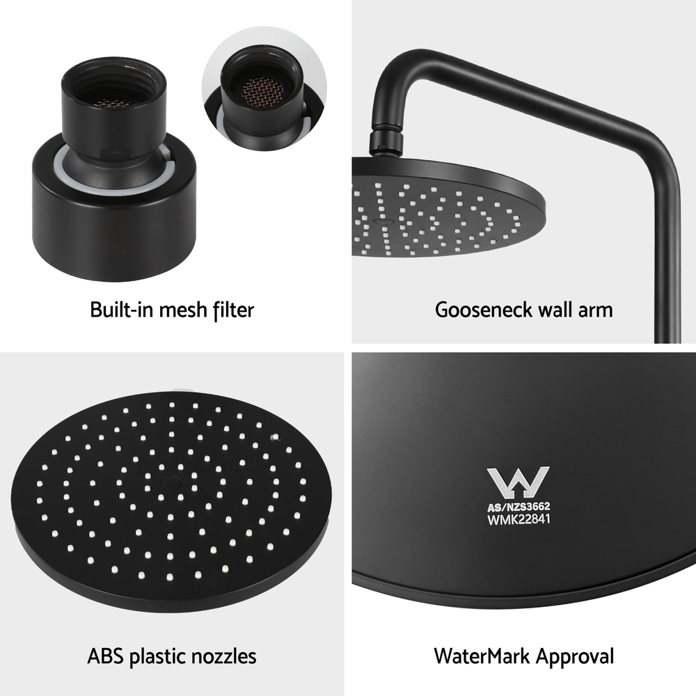 Cefito 9'' Overhead Rain Shower Head High Pressure, 2 Colours view 5