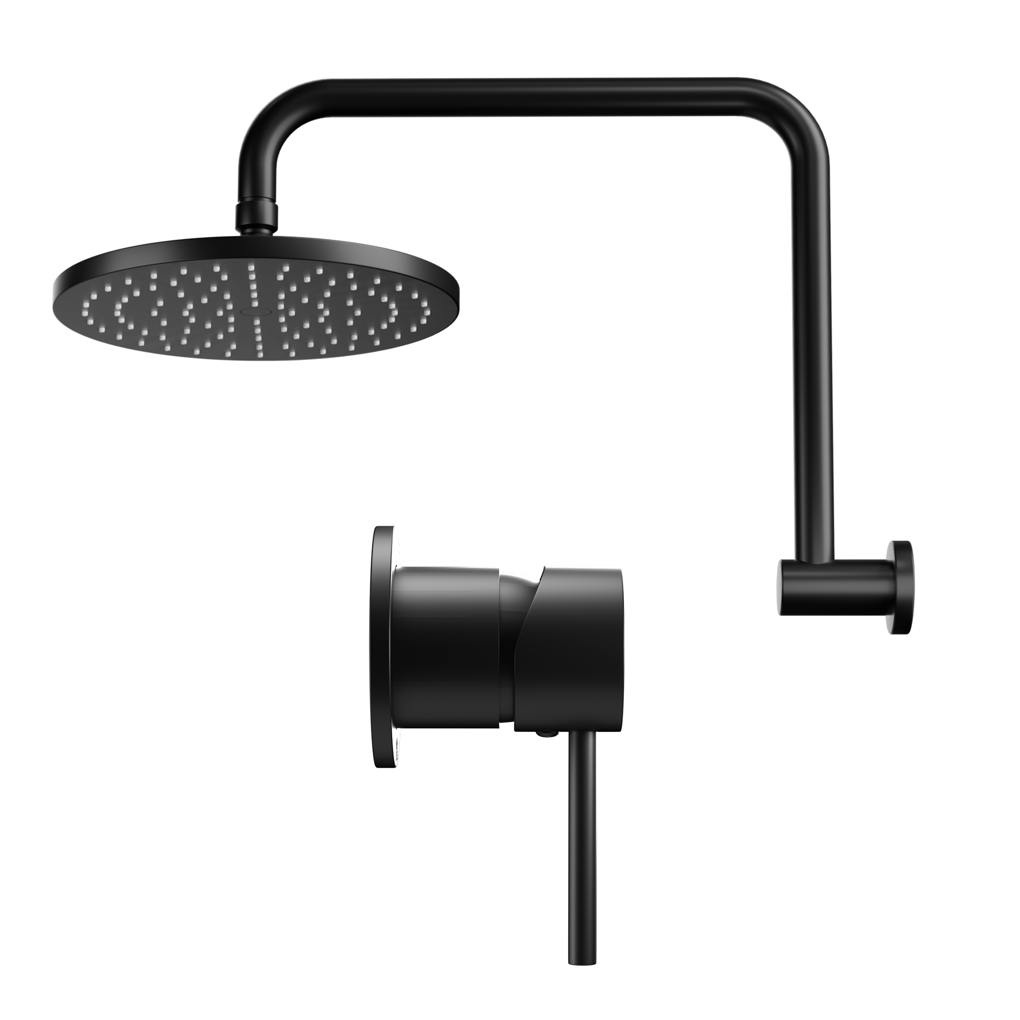 Cefito 9'' Overhead Swivel Shower Head with Wall Mixer view 4