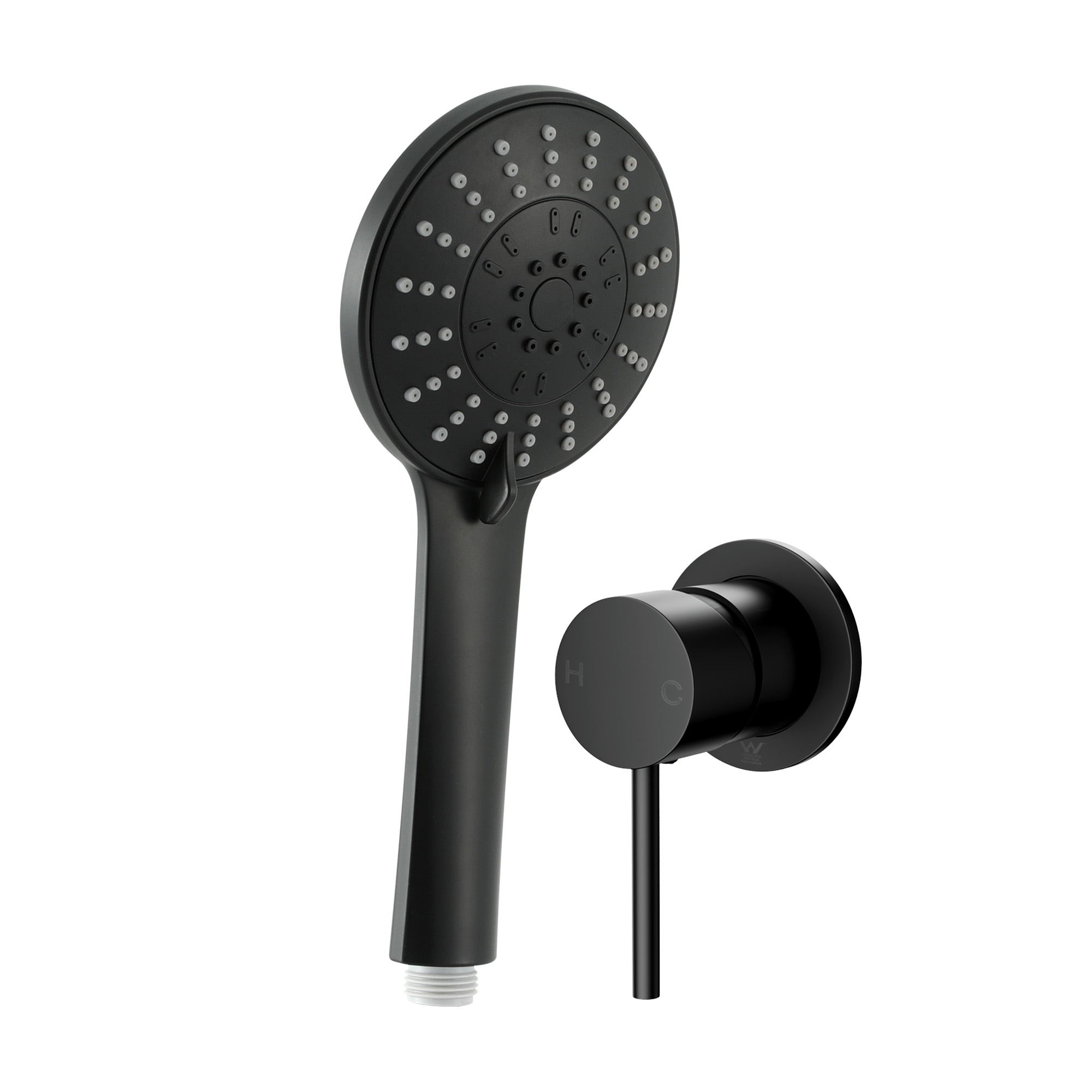Cefito 4.5'' Handheld Shower Head Wall Mixer, Chrome or Black view 2