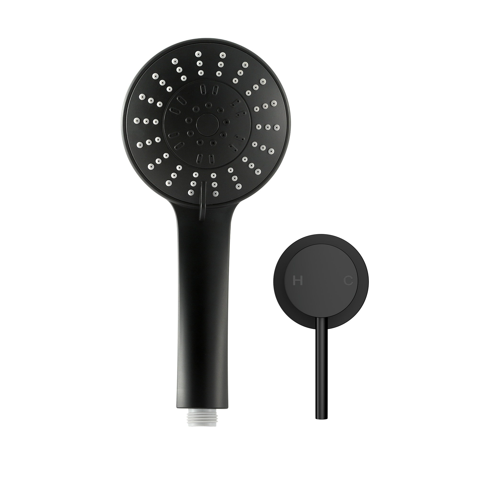 Cefito 4.5'' Handheld Shower Head Wall Mixer, Chrome or Black view 4