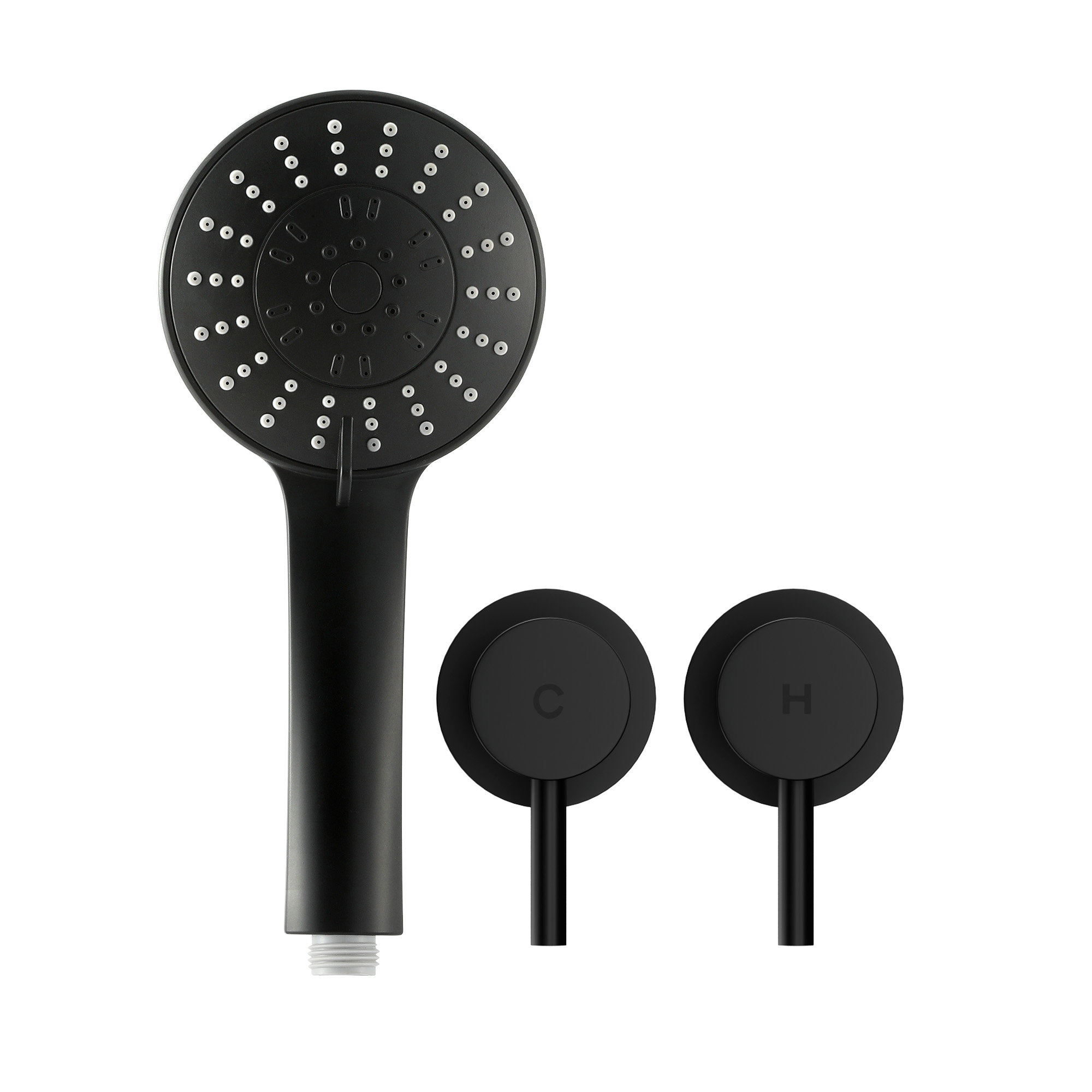 Cefito 4.5'' Handheld Shower Head with Twin Tap, Chrome or Black view 4