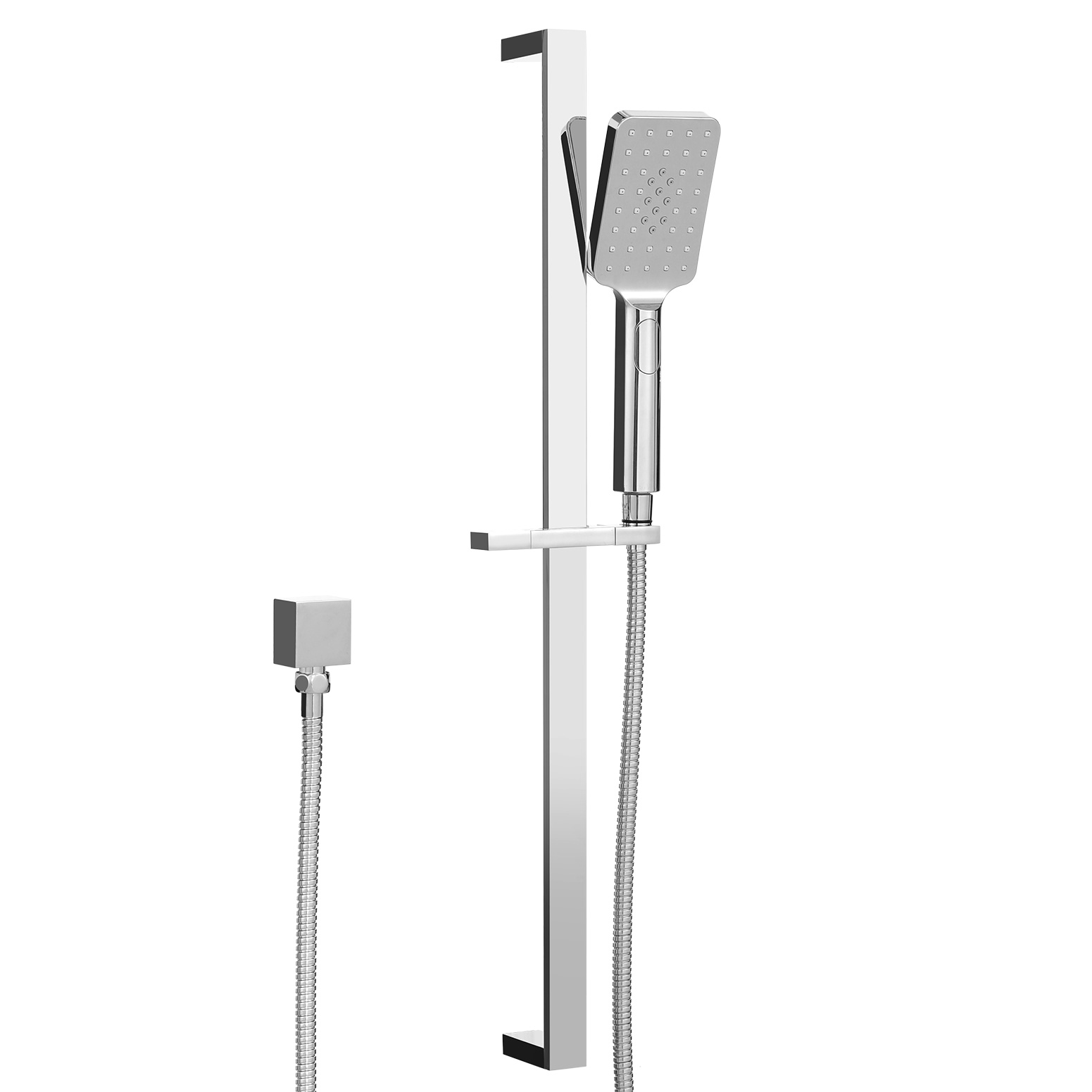 Cefito Handheld Shower Head Set, Silver, 3.1in