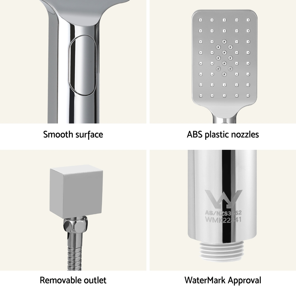 Cefito Handheld Shower Head Set, Silver, 3.1in view 5