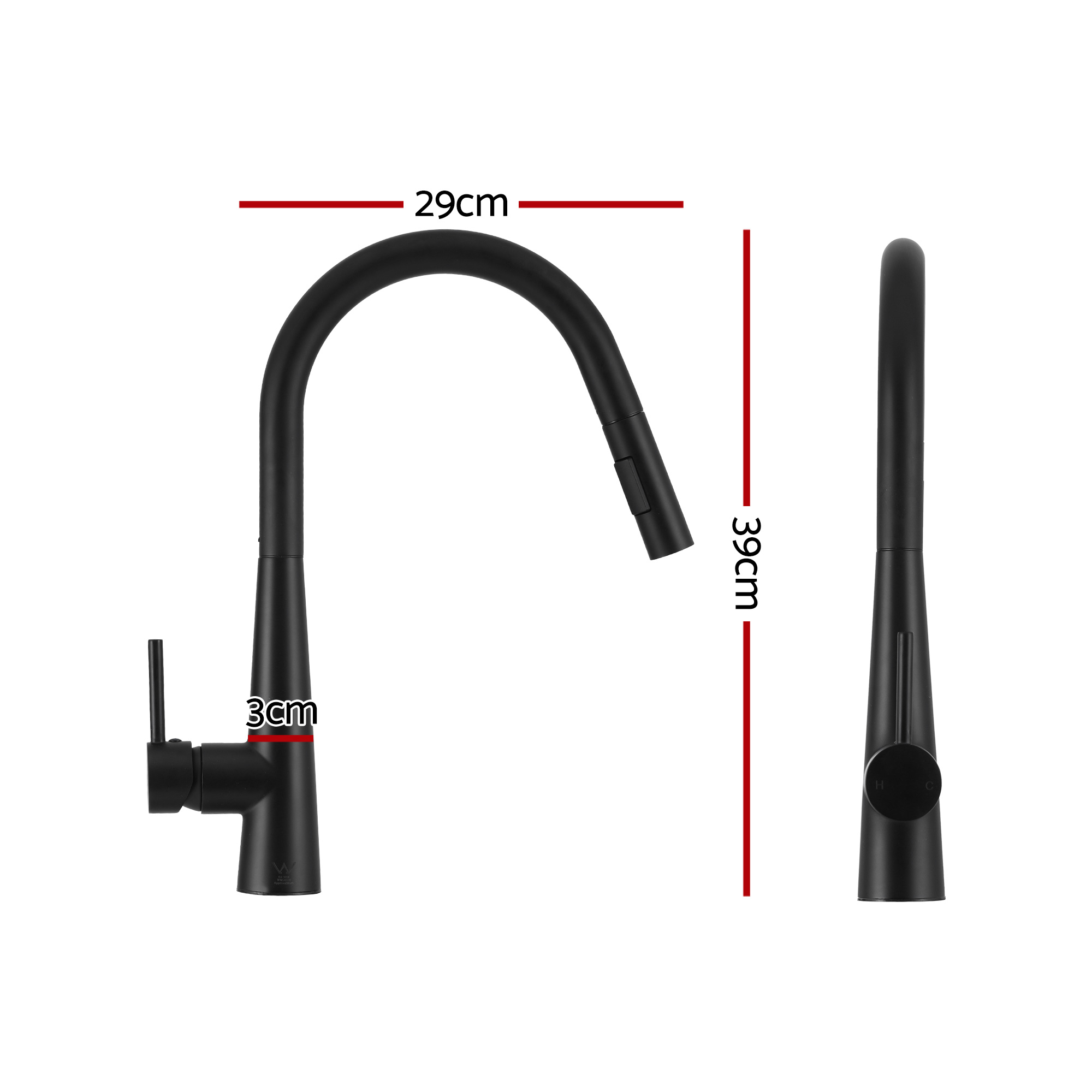 Cefito Stainless Steel Sink & Mixer Tap, 30x45-116x50cm view 3