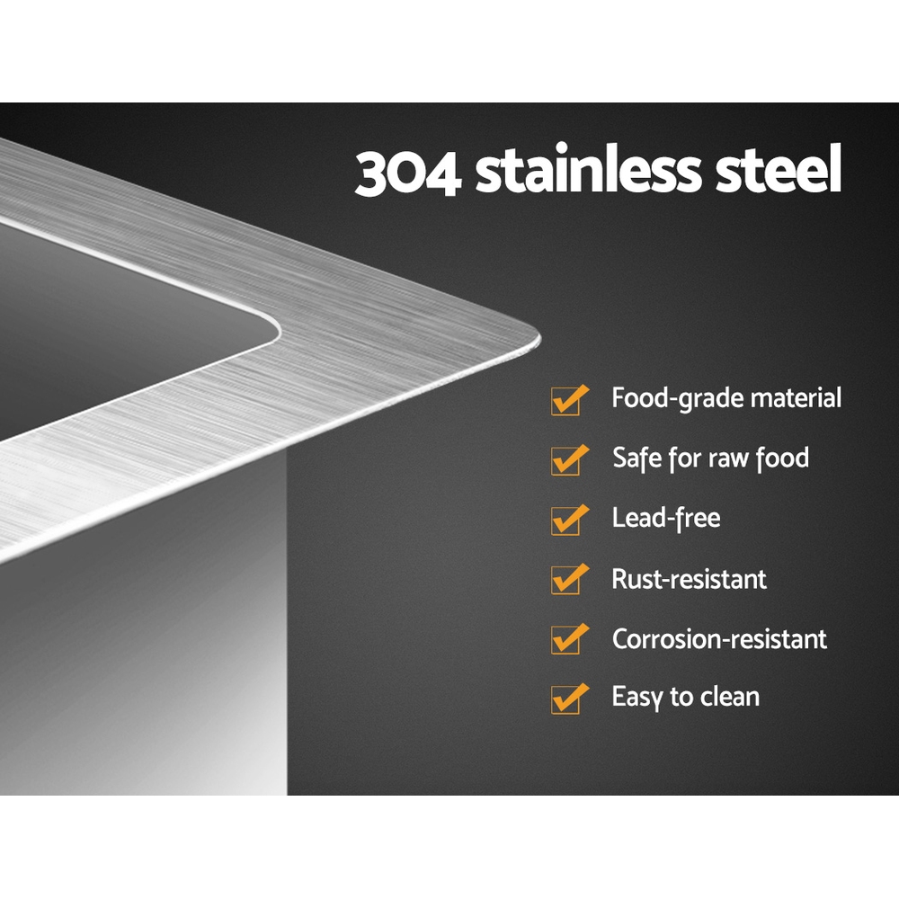 Cefito 44x34cm Nano Stainless Steel Kitchen Sink, Silver view 4