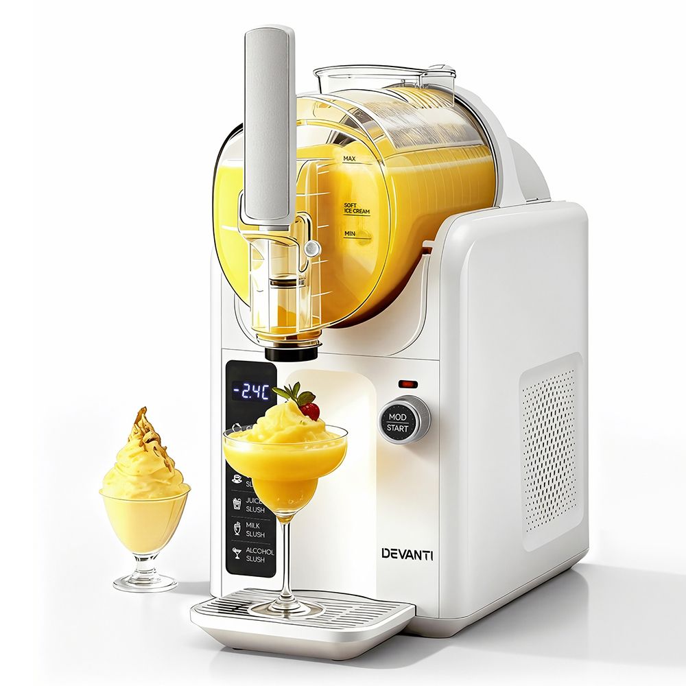 Devanti 5-in-1 Slushie Machine Ice Cream Maker White