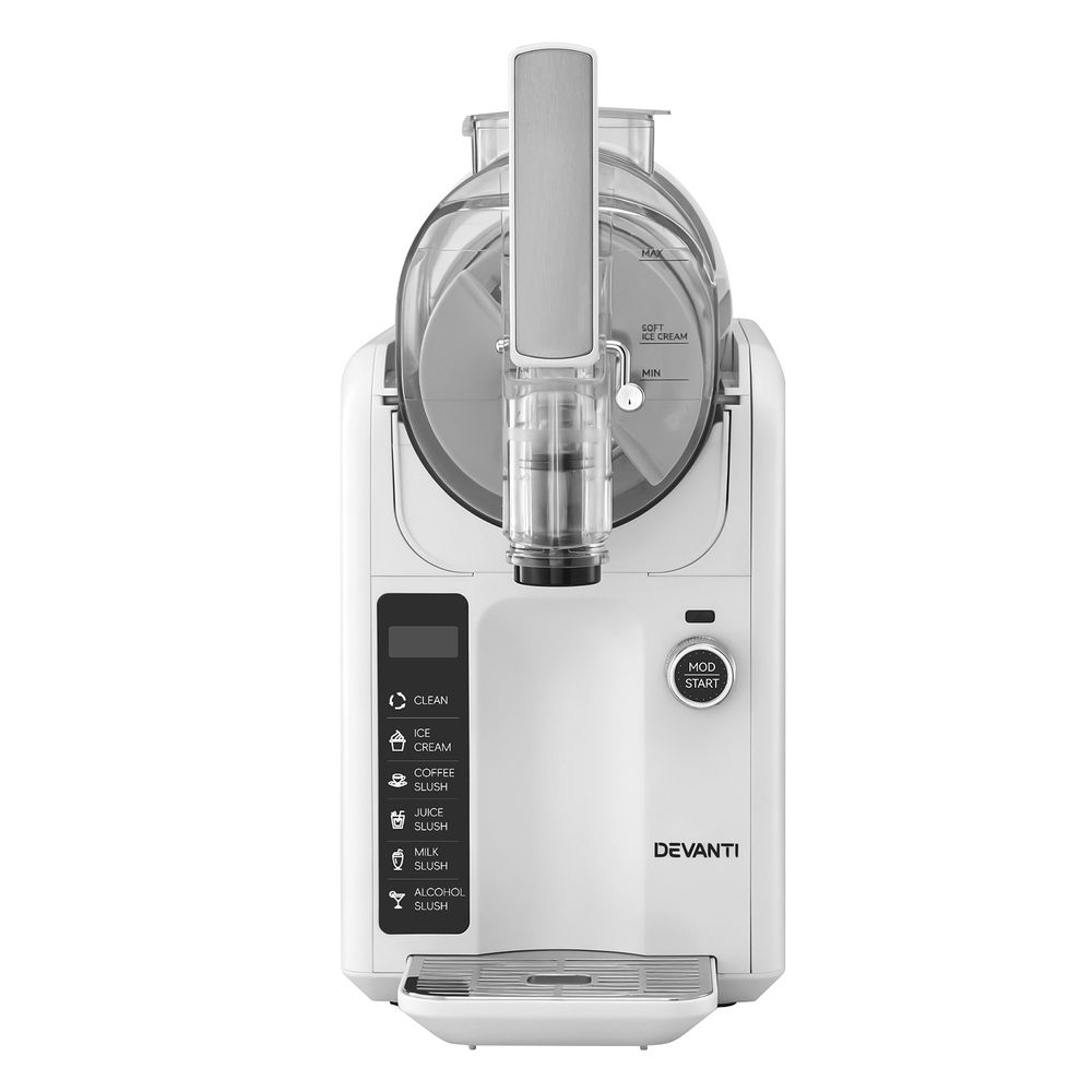 Devanti 5-in-1 Slushie Machine Ice Cream Maker White view 3