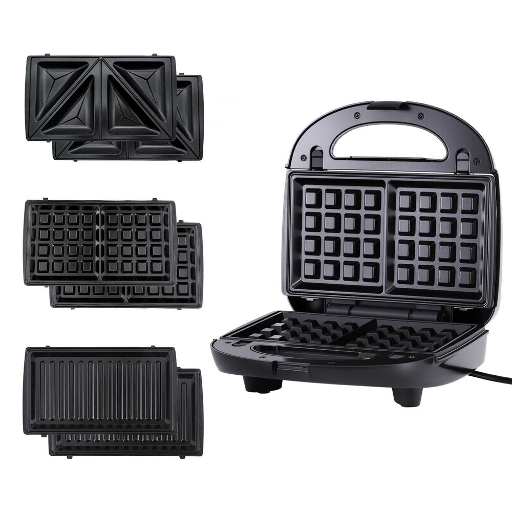 Devanti 3-in-1 Sandwich Press Waffle Maker Panini Grill 850W view 3