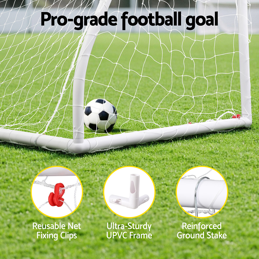 Everfit Football Goal Net UPVC Frame Weatherproof, 8-12FT view 4