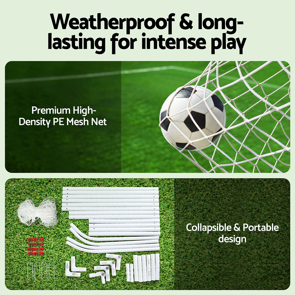 Everfit Football Goal Net UPVC Frame Weatherproof, 8-12FT view 5