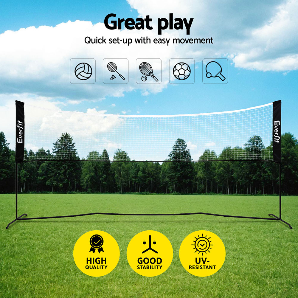 Everfit 3.6M Badminton Tennis Net Portable Kit view 4