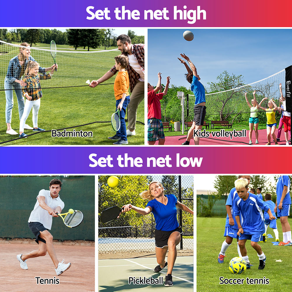 Everfit 3.6M Badminton Tennis Net Portable Kit view 5