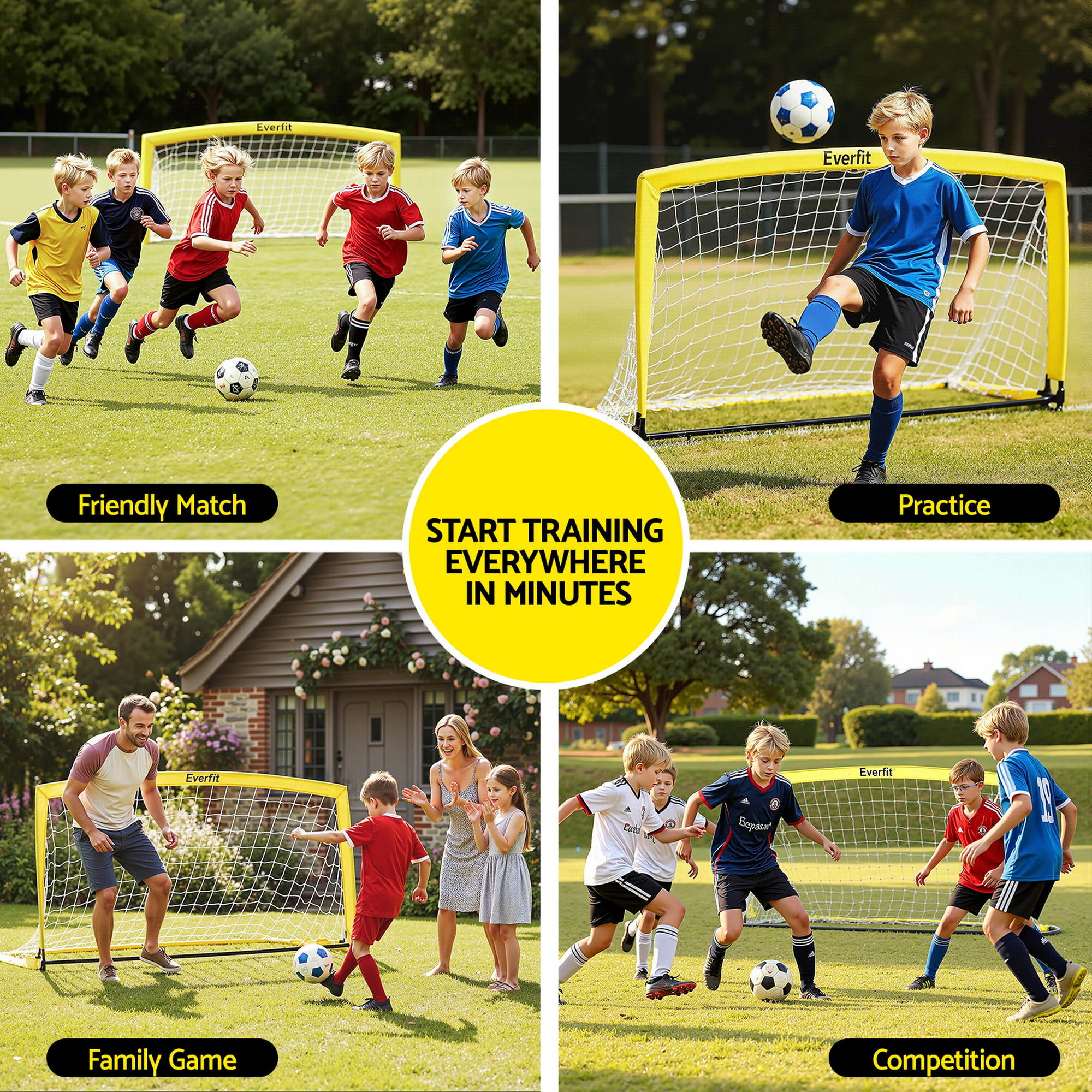 Everfit 2m Football Soccer Net Rebounder for Free Kicks view 4