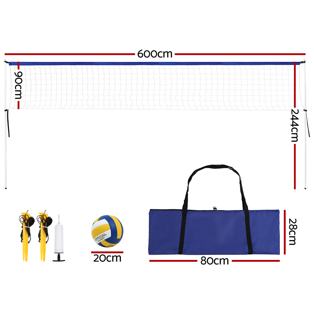 Everfit 6M Portable Volleyball Net Set for Multi-Sport Play view 2