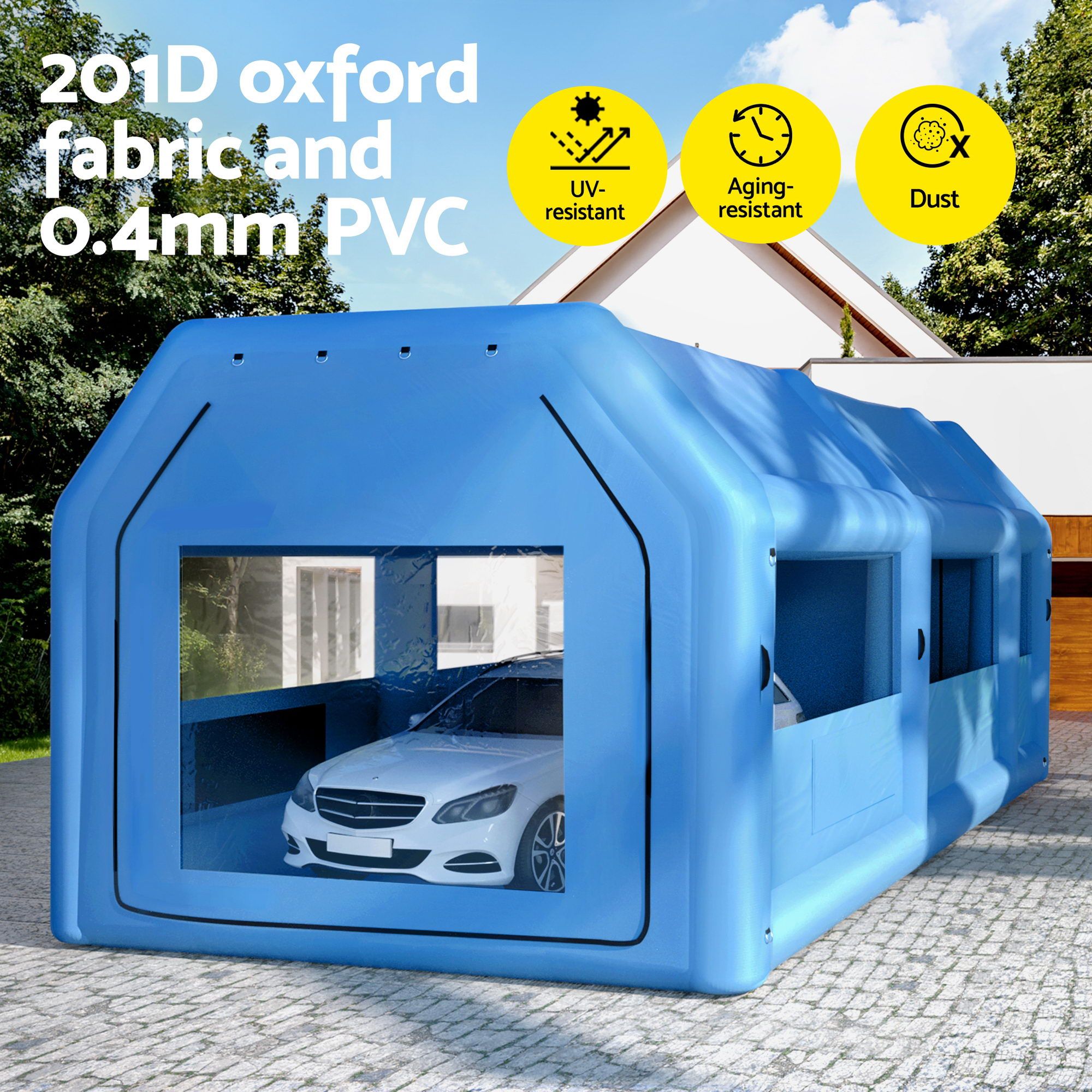 Giantz Inflatable Spray Booth 10x5m with 2 Blowers view 5