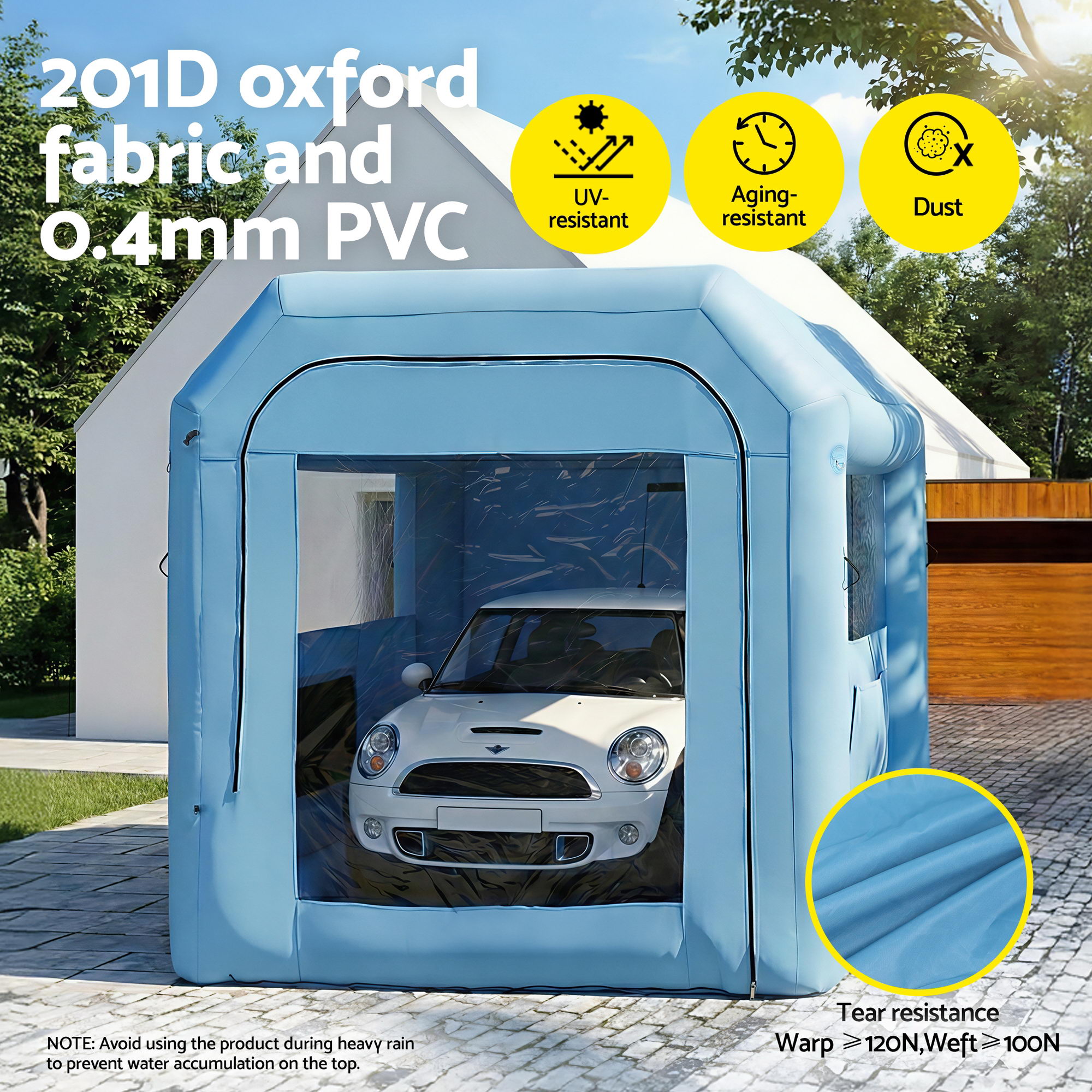 Giantz Inflatable Paint Booth 2.5x2.5x3m with 550W Blower view 3