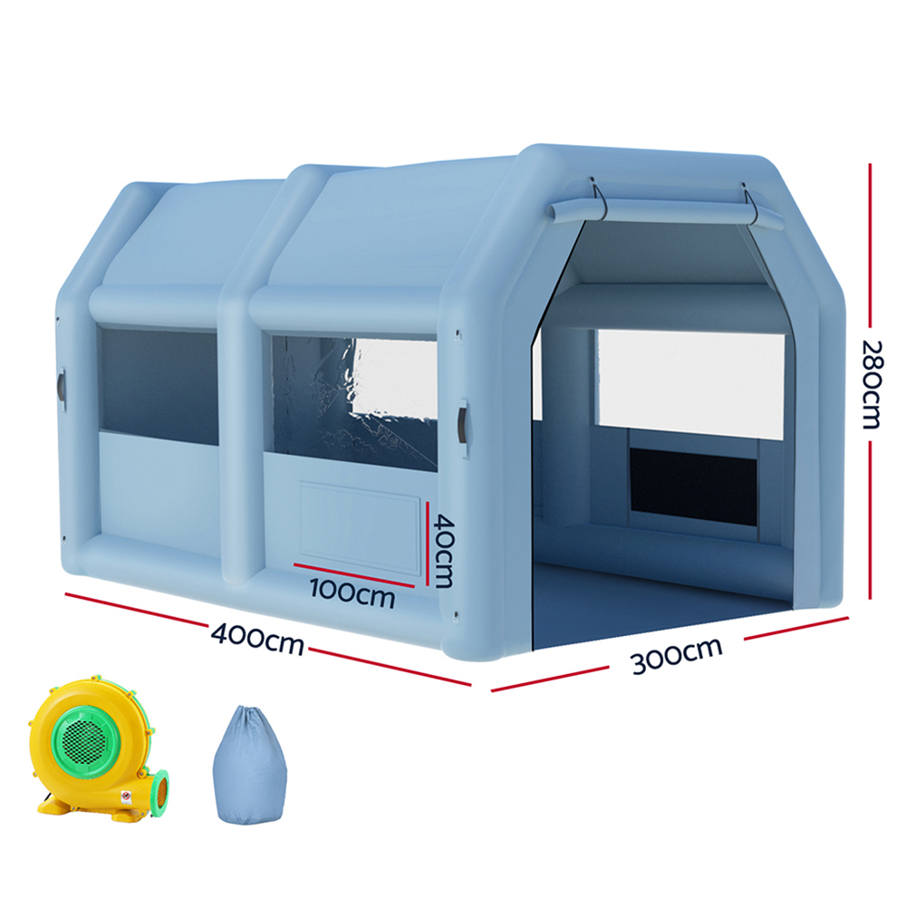 Giantz Inflatable Spray Booth Car Paint Tent, 3 Sizes view 2
